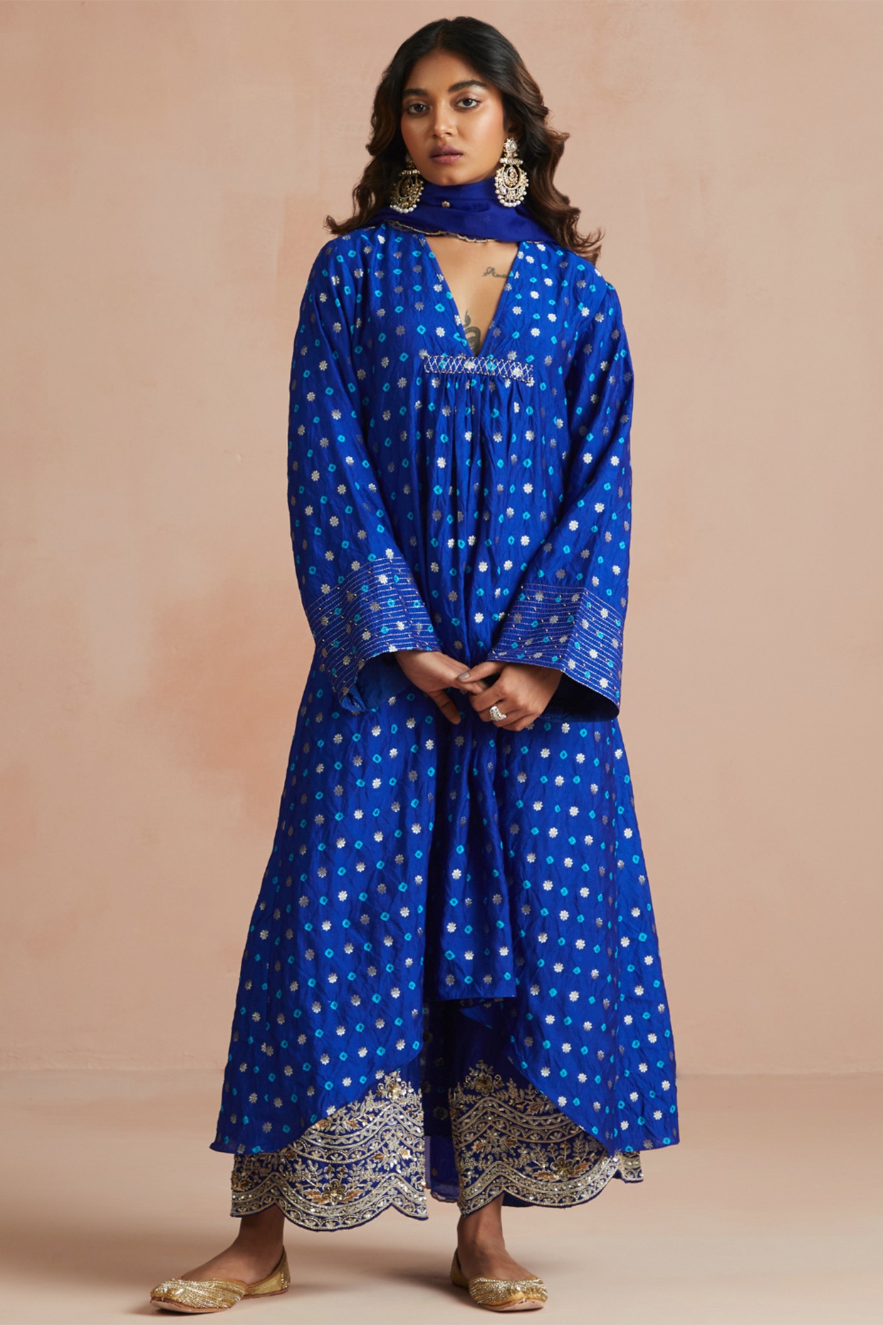 Aradhna Bandhani 3 Designer Festive Wear Cotton Long Kurti : Textilecatalog